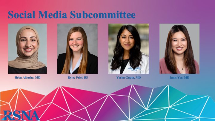 And finally, we would like to introduce our Social Media SC! These are the faces behind the screen - and they’re excited to share all the excitement at #RSNA23! Follow our page to know what’s happening on the daily @RSNA next week! Tag us in your photos - we would love to share!