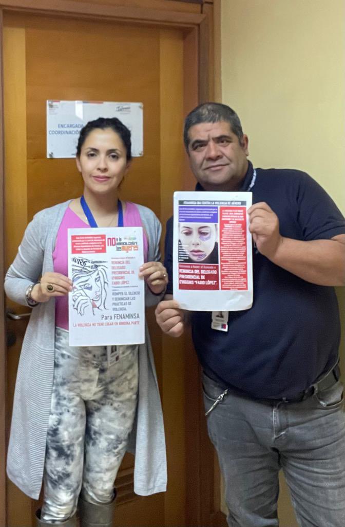 Afuminsepu's tweet photo. 🟣Como miembros de @Fenaminsa desde @DPRLosRios apoyamos a nuestra colega de @DPROhiggins y pedimos la destitución del Delegado #FabioLópez. #NoMásViolenciadeGénero ‼️

@SubseInterior @DrManuelMonsalv  @min_interior @Carolina_Toha #LosRíos #Valdiviacl https://t.co/yX3hsUggK3