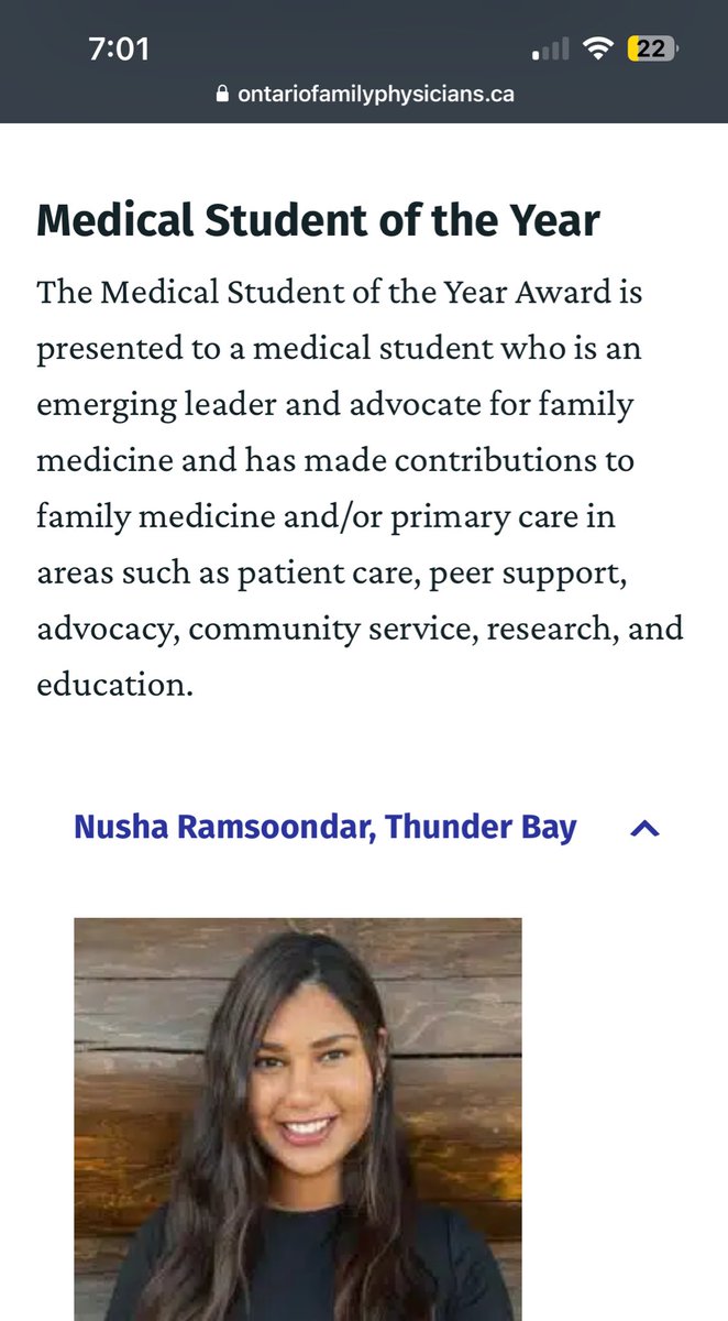 n_rammys's tweet photo. Thank you to the @OntarioCollege for the tremendous honour of this award - I’m grateful to my many mentors that have inspired and supported me &amp; looking forward to working in the North in the future 🌻 https://t.co/QMix482XE2