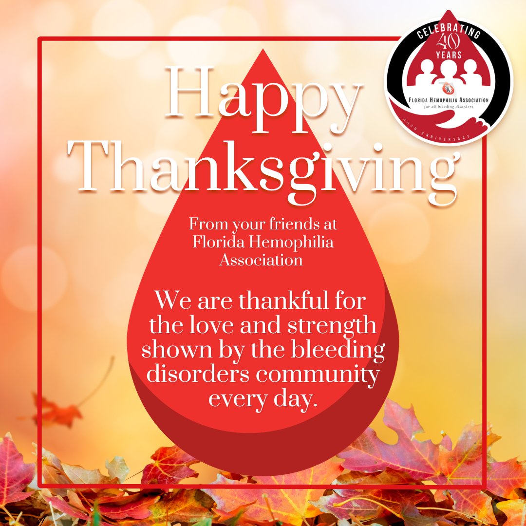 FLHemoAssoc's tweet image. Red is also thankful for you all. 🩸

#happythanksgiving #hemophilia #vwd #bleedingdisorders