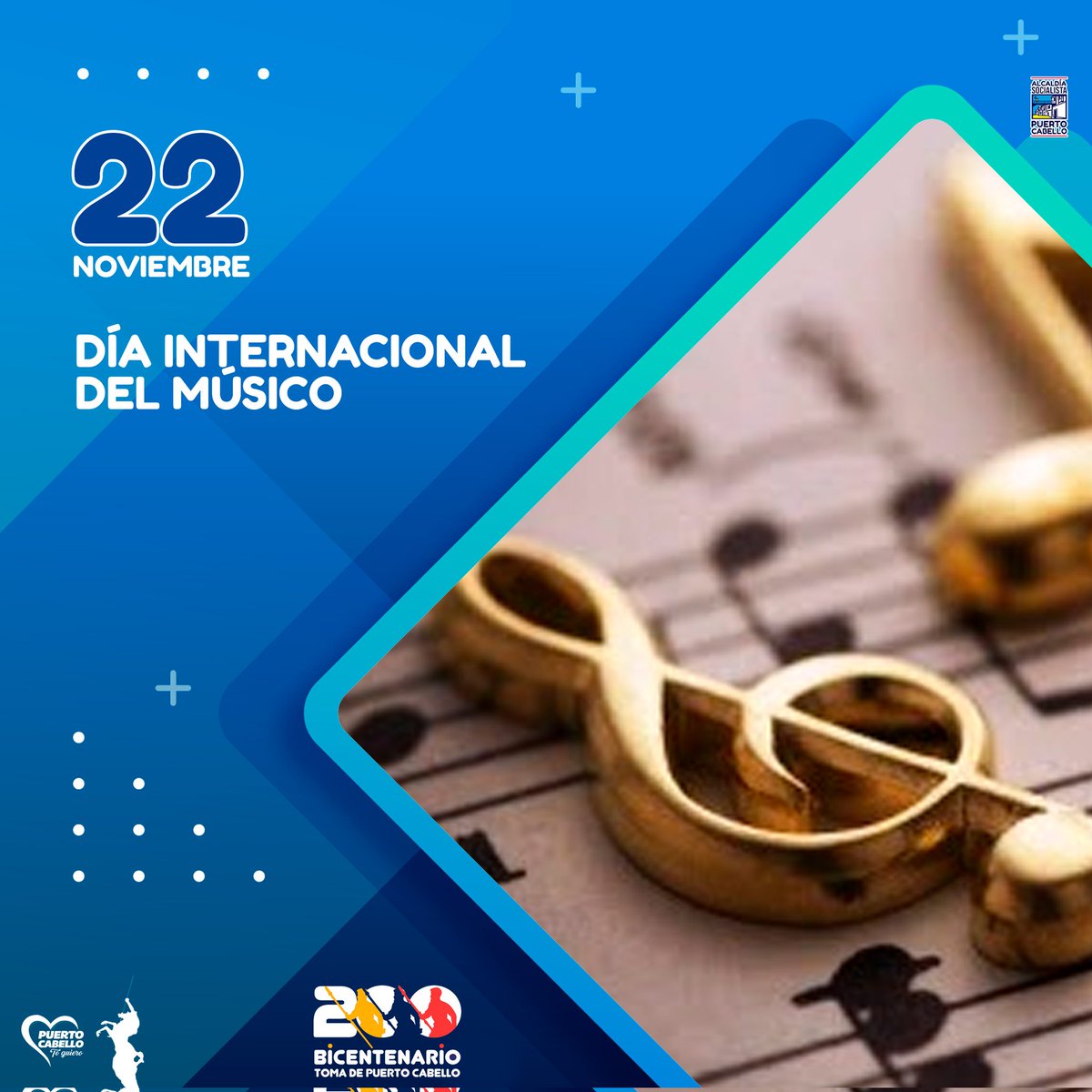 Desde la Alcaldía Socialista de Puerto Cabello, que lidera el alcalde <a href="/JCbetancourt72/">JuanCarlosBetancourt</a> felicitamos a los músicos de nuestra ciudad en conmemoración de Día Internacional del Músico, en espacial a quienes integran nuestra Escuela Municipal de Música Augusto Brandt <a href="/Esmuabrandt/">Escuela Municipal de Música "Augusto Brandt"</a>