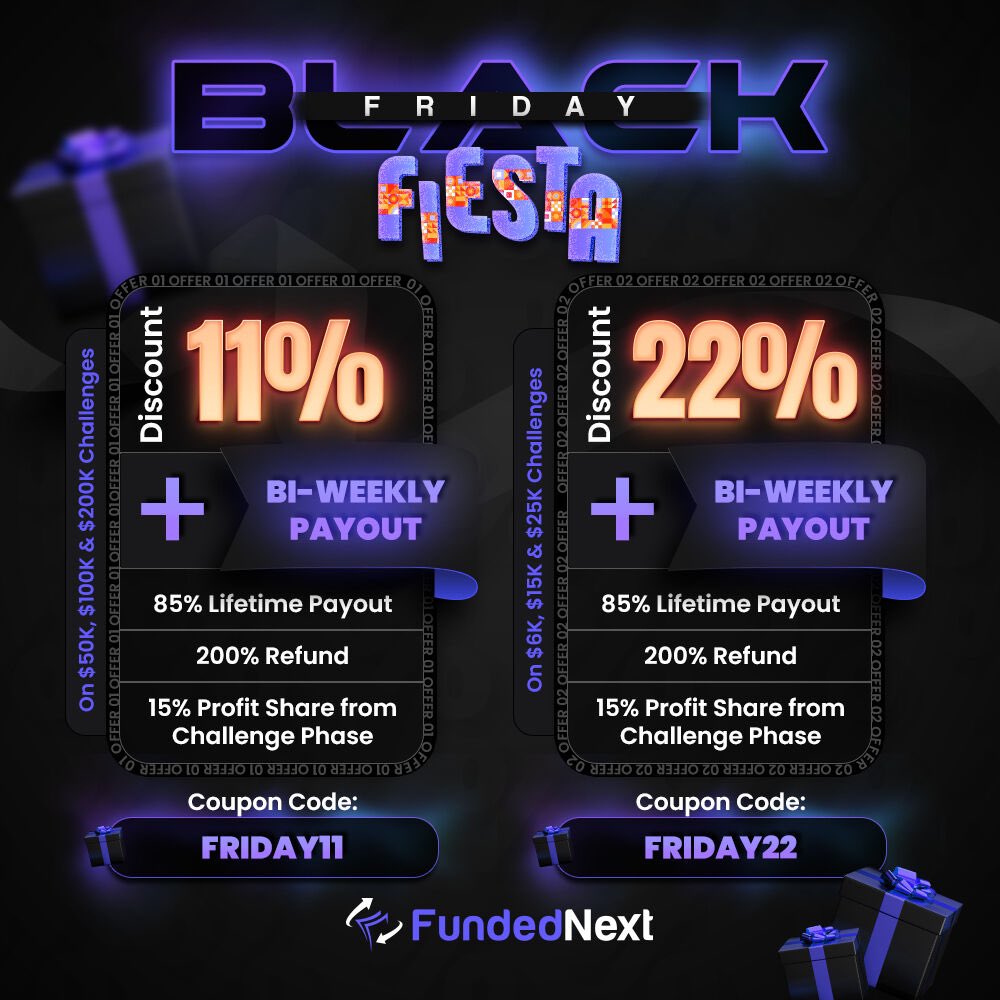 Marresecira's tweet photo. 🚨  FUNDEDNEXT BLACK FRIDAY FIESTA GIVEAWAY | 3 X 15K$ STELLAR  GIVEAWAY 🥳

To qualify 

1. Follow @fundednextTR & @Marresecira 
2. Follow @CFTradercom & @Retrickk_crypto 
3. Tag three of your friends in the comments.
4. Like & Retweet this post 

Timeline: winners will be picked at Friday London session.