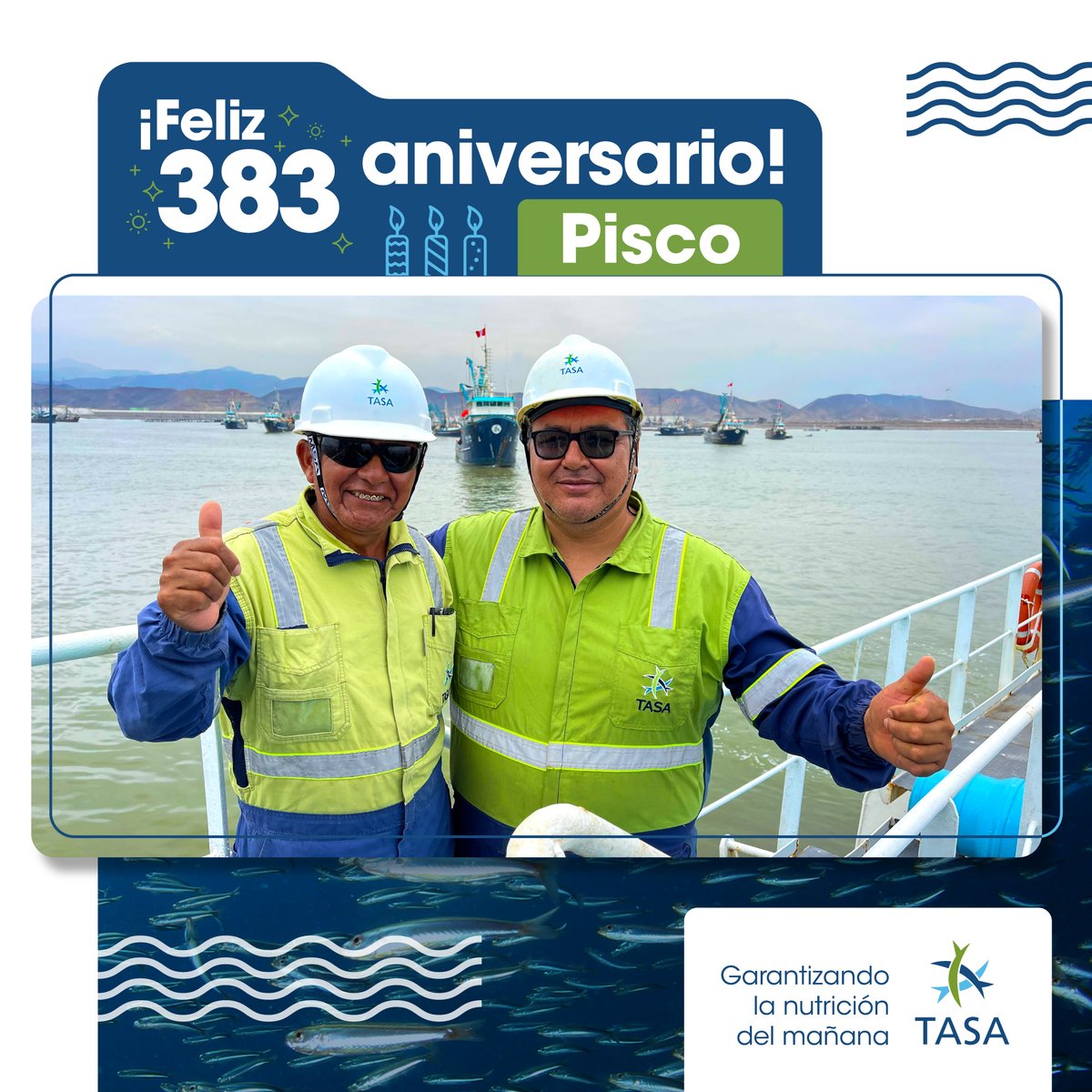 Queremos enviar un cálido saludo a la comunidad de Pisco por su aniversario #383, extendemos los mejores deseos para nuestro equipo de planta en esta zona.

¡Felicidades!