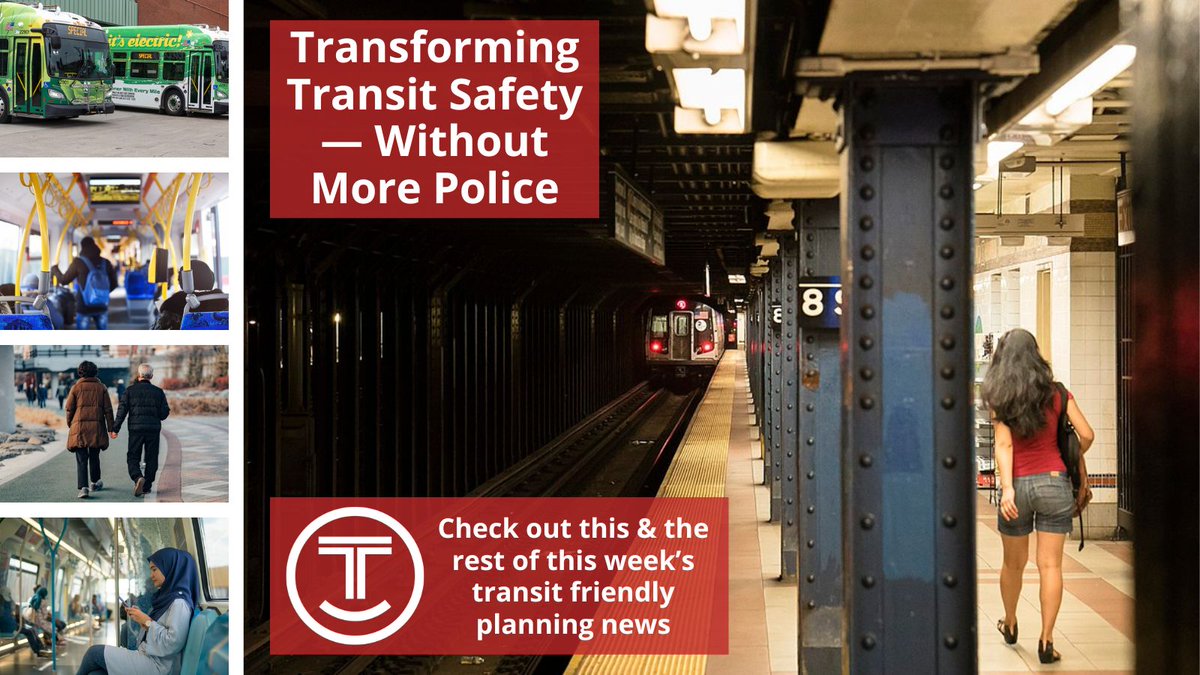 NJTOD's tweet photo. This week's transit friendly planning news - https://t.co/1fDXAp1QeB - Transit safety sans police · NJ TRANSIT bus buy · Fare-cap boosts  ridership · Clean energy &amp; walkable areas · Malaysia's women-safe  transit - #transitfriendlyplanning #NJTOD #safety #EVs #TOD #farecaps https://t.co/KtoJbLRTX7