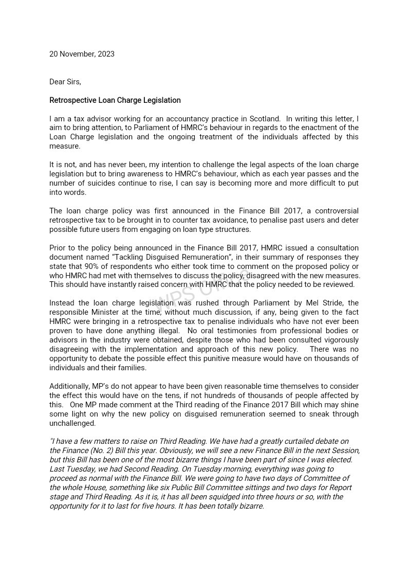 LCAG_2019's tweet photo. An account from a tax adviser dealing with the retrospective tax called the #LoanCharge 1 of 3 https://t.co/UAMOUE2foW