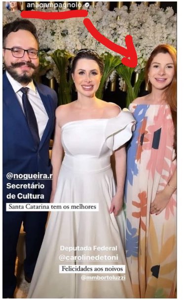 A deputada do PL Ana Campagnolo gastou quase 53 mil em diárias só em setembro. Uma viagem curta a Chapecó, onde já morou, rendeu cerca de R$ 1417 de extra. Foi no mesmo fim de semana do casamento da De Toni. O bolo de noiva mais disputado por extremistas bolsonaristas de SC. 🎂