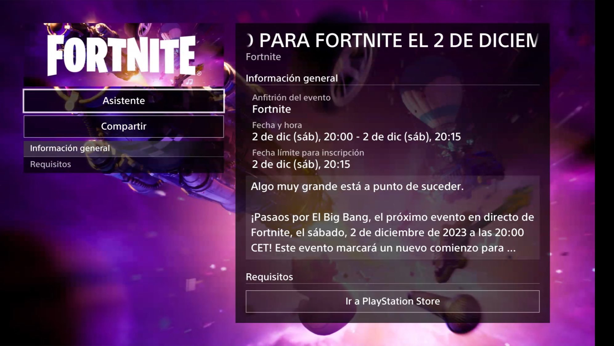 Fortnite Big Bang: quando e a que horas é o evento de fim de época?