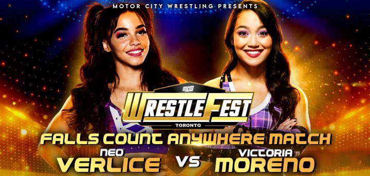 ๐๐พ๐โข (@mcwdetroit) on Twitter photo Since last month, <a href="/NeoVerlice/">Neo Verlice</a> has been testing <a href="/Vi__Moreno/">Victoria Moreno</a>. Attempting to pry the darkness from the depths of her soul. But even with a loss, Moreno has never wavered from who she is. And now the two meet this Sunday in a Falls Count Anywhere match for Round Two! Since last month, <a href="/NeoVerlice/">Neo Verlice</a> has been testing <a href="/Vi__Moreno/">Victoria Moreno</a>. Attempting to pry the darkness from the depths of her soul. But even with a loss, Moreno has never wavered from who she is. And now the two meet this Sunday in a Falls Count Anywhere match for Round Two!