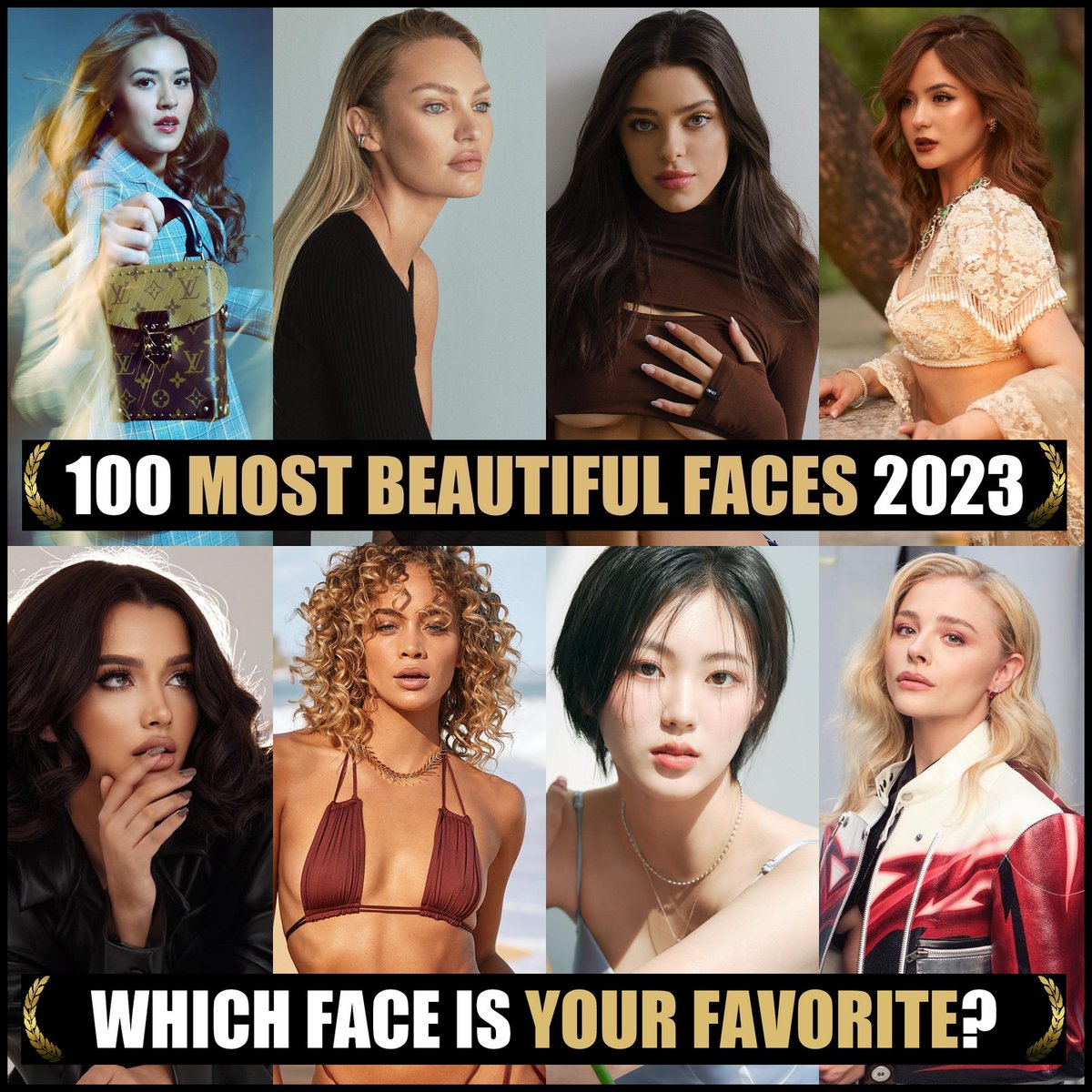 Nominations: 100 Most Beautiful Faces 2023. Congrats! Would you like to nominate & vote? Please join our Patreon community (Link Bio) #TCCandler #100faces2023 #raisa #raisaandriana #candiceswanepoel #jassitagurung #jasminesanders #eunbin #clc #chloegracemoretz