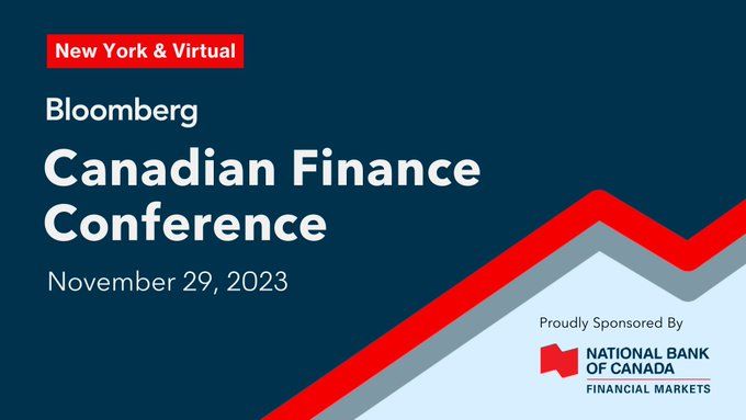 NEXT WEEK: We're working with the National Bank of Canada to convene some of the biggest names in Canadian finance, government, and the private sector. Conversations begin on 11/29 at 9:00 AM ET! bloom.bg/40OU6Wu