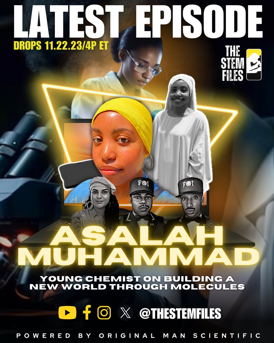 thestemfiles's tweet photo. Asalah Muhammad on #synthesizing chemicals in the lab and being an MGT #scientist! Latest episode drops today at 4pm on Facebook Live @thestemfiles https://t.co/VWjdgs6qDJ