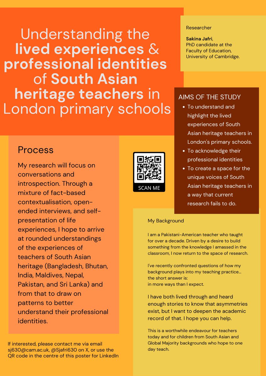 Looking for research participants: If you have South Asian heritage and teach in a London primary school, please get in touch to participate