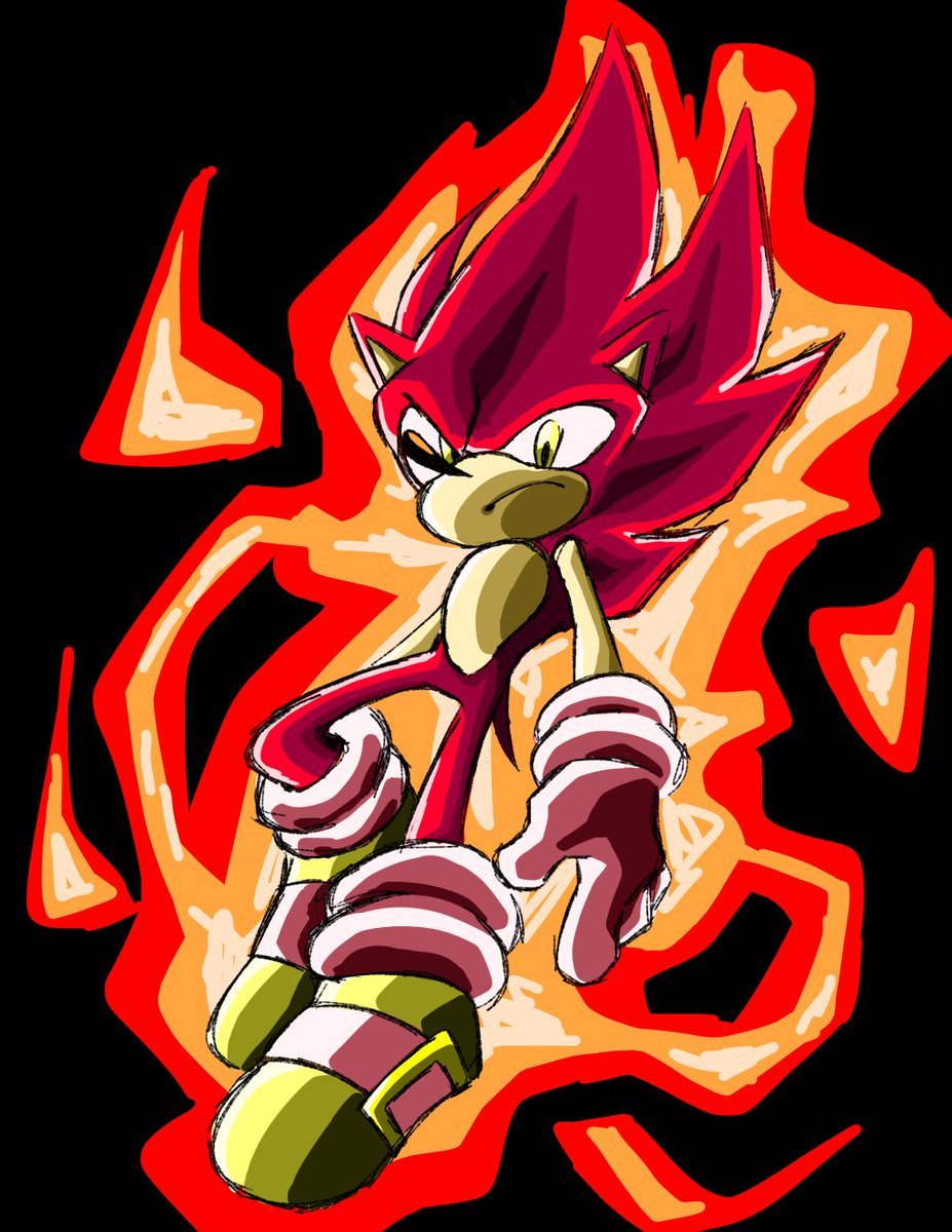 ra1sh01's tweet photo. Fire sonic (again)
#sonicfanart #firesonic https://t.co/qMq9riSiuP