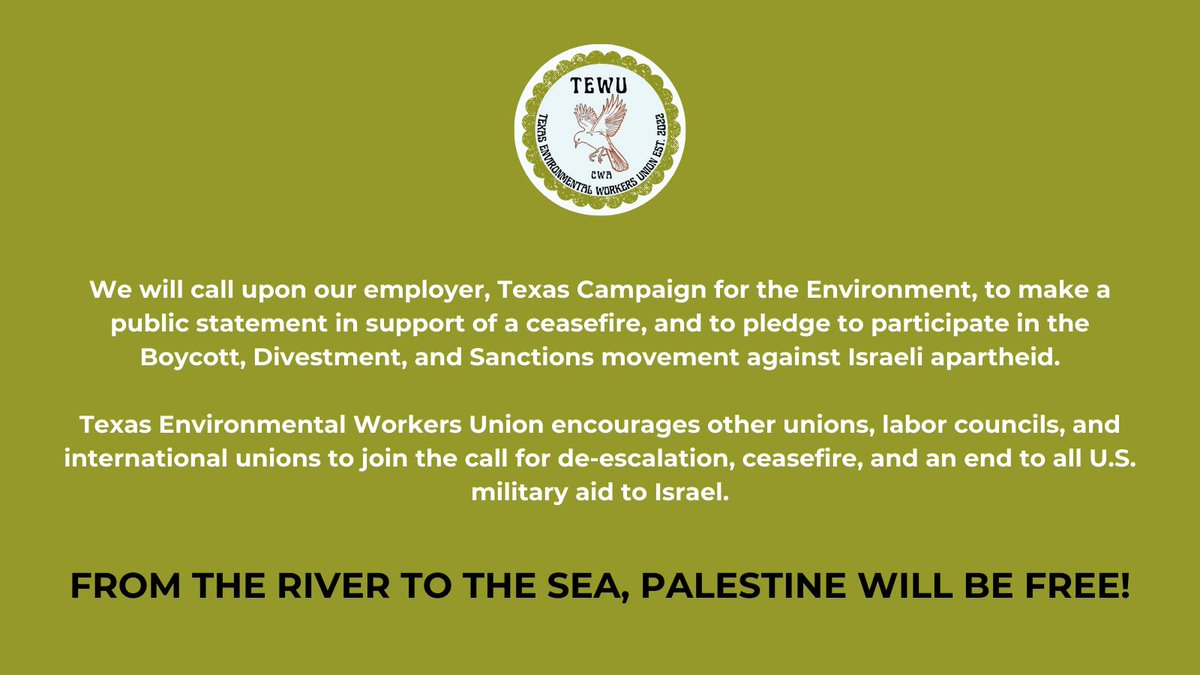 Texas Environmental Workers Union tweet media