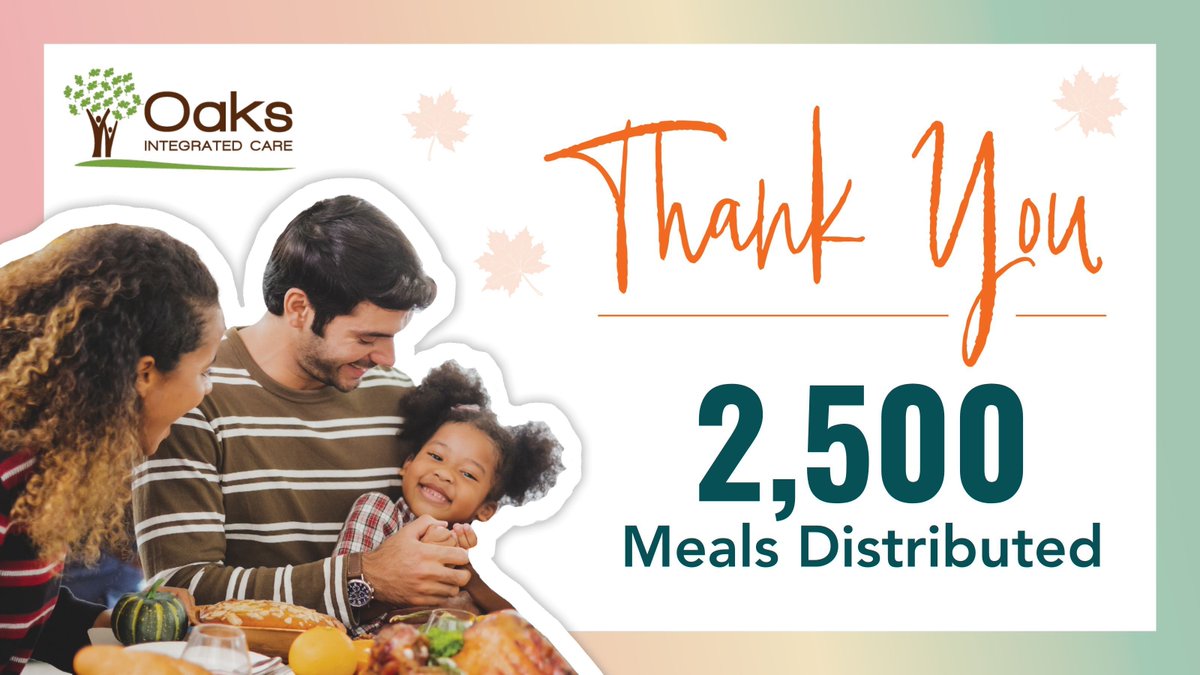 It's official - 2,500 complete Thanksgiving meals out the door! 🦃 Thank you to our rockstar volunteers and #TeamPantry for packing bags and loading turkeys, incredible staff for delivering donations, 🚗 and our generous donors for making it all possible. 🧡 #OaksHoliday2023