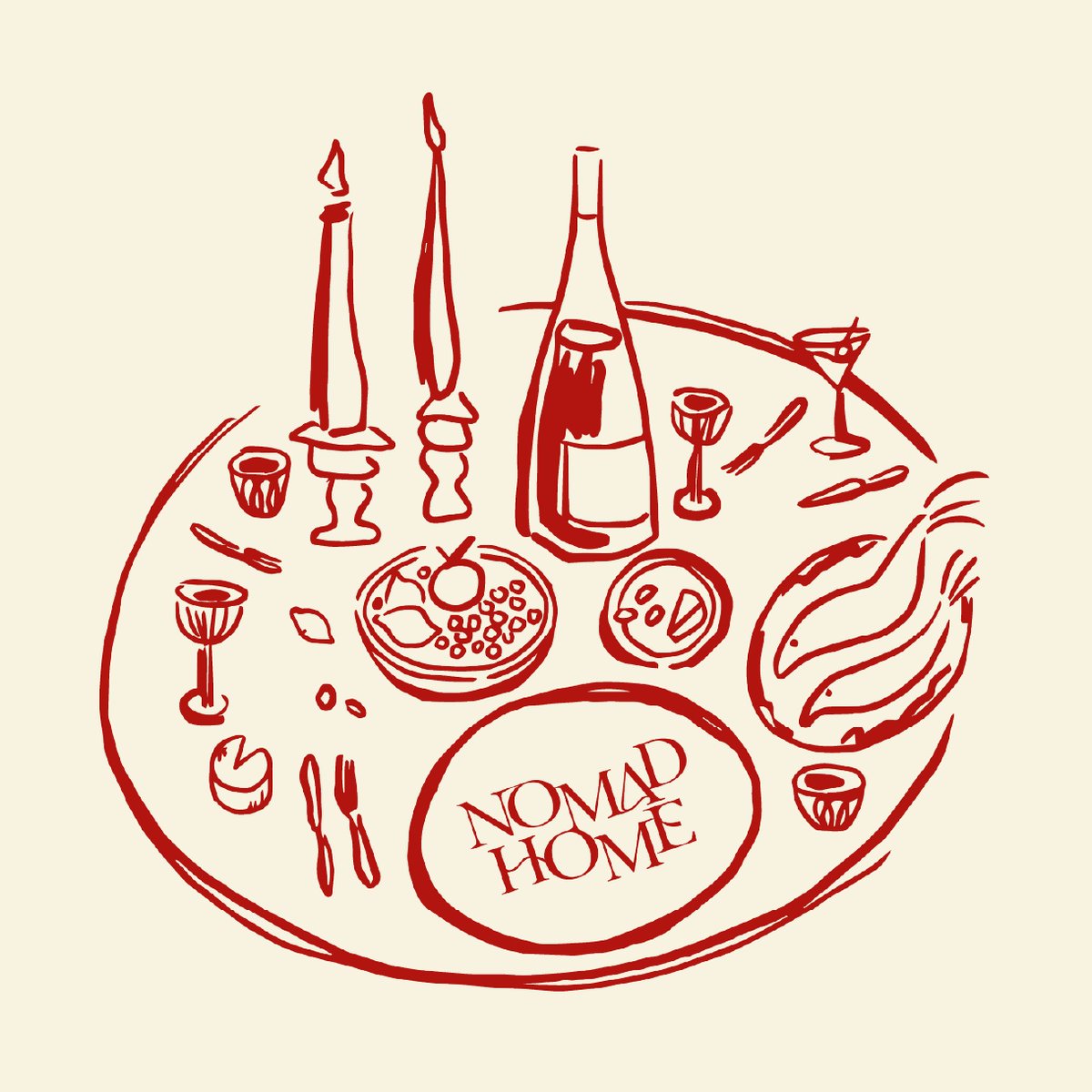 aengstudio's tweet photo. Nomad Home wanted an illustration of a table scape to capture the lively and intimate dinners at the retreats. ⁠
⁠
Swipe to the last slide to see the first draft 👀⁠
⁠
And while you're at it, how many yummy eats and drinks can you spot on that table? 🍽🥂 https://t.co/CNkEEJMJ3v