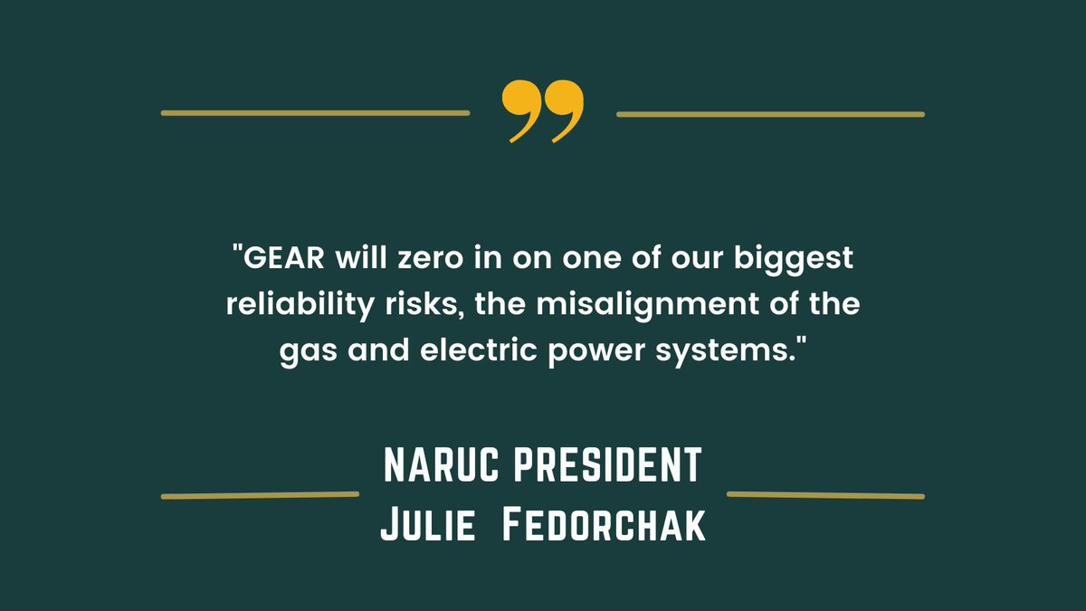 Our President @fedorchak4PSC (@NDPSC) announced the Gas-Electric Alignment for Reliability at #NARUCANNUAL23, an initiative to improve the reliability of & harmonize the #gas and #electric industries. @GeorgiaPSC @TPridemore named chair. Press release: bit.ly/3QROYwd