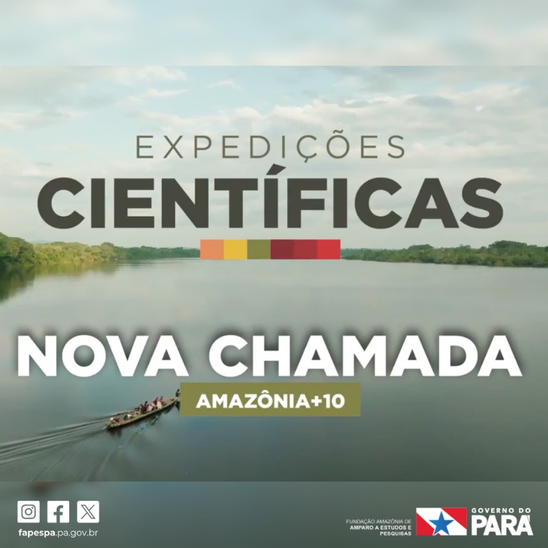 A Fapespa participa da Chamada Expedições Científicas, que vai disponibilizar R$ 59,2 milhões a pesquisas sobre o conhecimento científico da sociobiodiversidade da Amazônia. 

Desse valor, R$ 3 milhões serão investidos pelo Governo do Pará, através da Fapespa.