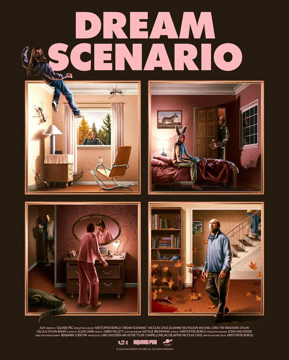 filmes_e_filmes's tweet photo. Confira o novo pôster oficial de "Dream Scenario", suspense surrealista dirigido por Kristoffer Borgli e estrelado por Nicolas Cage, que chega dia 29 de fevereiro nos cinemas brasileiros.🔥🎥
#dreamscenario #ohomemdossonhos #a24 #californiafilmes #kristofferborgli #nicolascage https://t.co/51vc9gRVUc