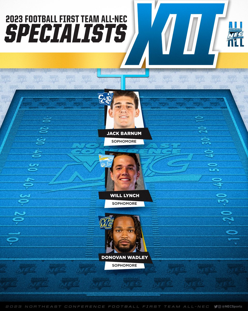 The 2️⃣0️⃣2️⃣3️⃣ All-@NECFootball First Team (SPECIAL TEAMS)👀🥇 #NECelite📜 x #NECFB🏈