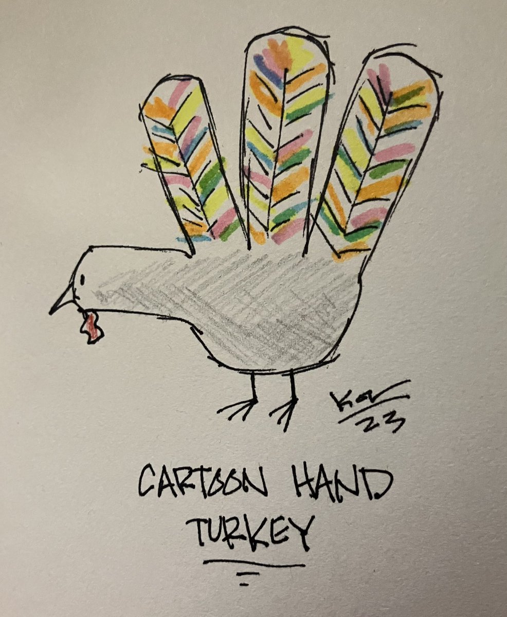 johnkovaleski's tweet photo. Cartoon hand turkey. #thanksgiving #turkey #handturkey https://t.co/JXd0aktMa0