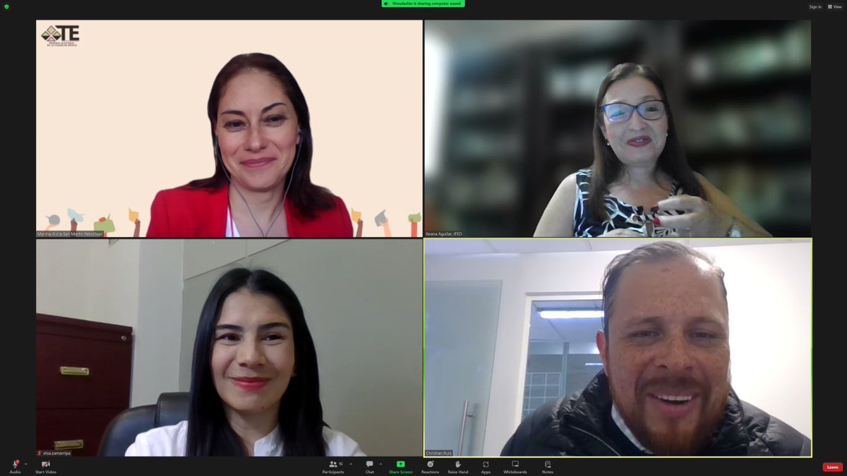 InfoCdMex's tweet photo. La Comisionada del INFO CDMX, @navysanmartin, modera la Mesa 2: “Retos y desafíos de la participación ciudadana en Iberoamérica”, como parte del Conversatorio Democracia y Participación Ciudadana en Iberoamérica, organizado por @TECDMX https://t.co/dKtWwED0vh
