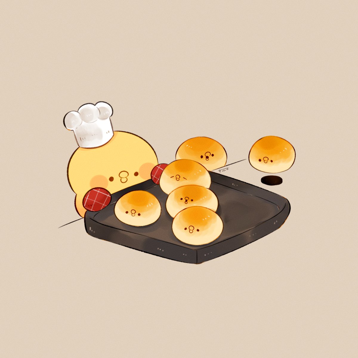 「ひよこのパン屋さん  #きみピヨ」|てんみやきよのイラスト