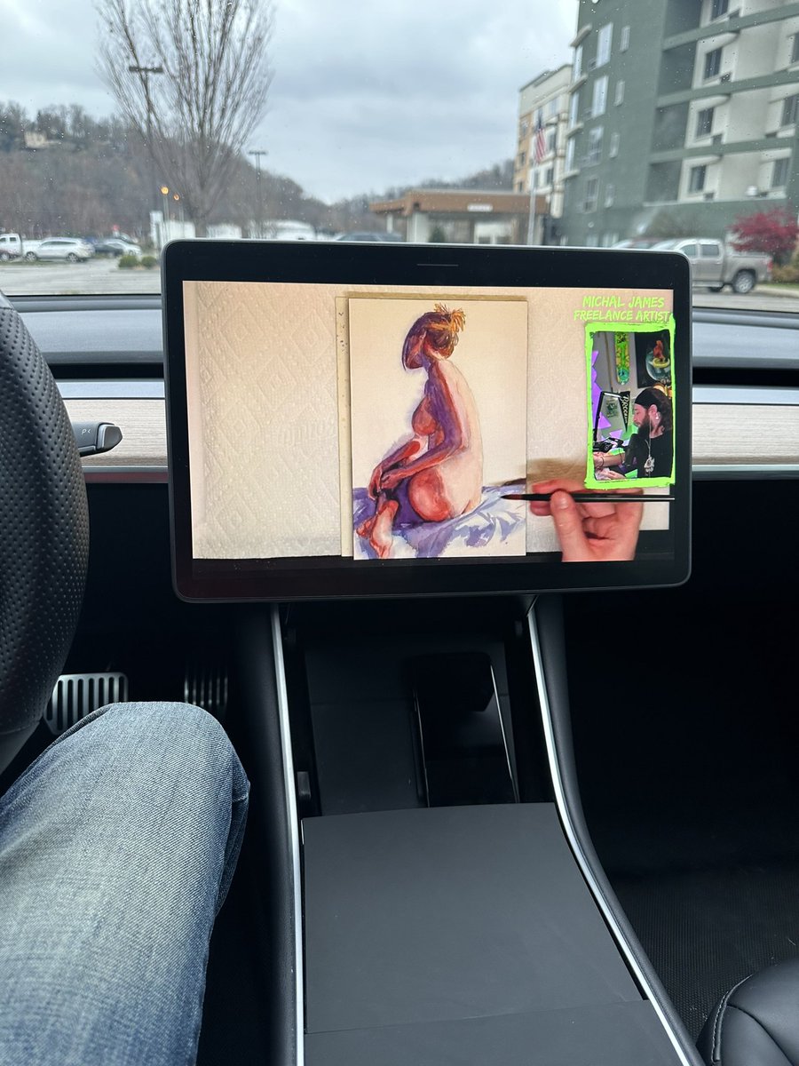 Got my dawg on the big screen… <a href="/MicJamesFineArt/">Mic James Freelance Artist</a> 🎨