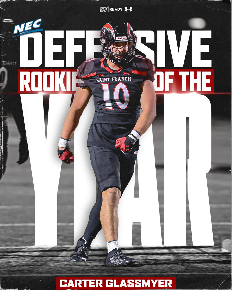 Carter Glassmyer is your NEC Defensive Rookie of the Year! 🫡 #RaiseTheStandard