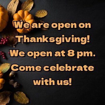 MurphysPubClift's tweet image. 🦃 We will be open on Thanksgiving!
Doors open at 8pm
Come celebrate with us! 
☘ Sláinte! 

#Thanksgiving #thanksgiving2023  #thanksgivingnight