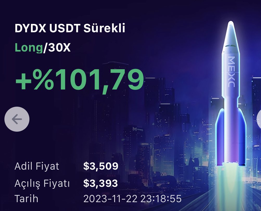 101 kere maşallah 🧿 Bugün darphane oldu telegram kanalı 😎 #DYDX biraz kar satısı sonrası kalanı stop yükselterek taşıyabilirsiniz arkadaşlar 🤝 #FTT sonrası bir nokta atışı daha yaptık çünkü günlerdir pusuda bekledik vurgun zamanı gelince mekana giriş yaptık 🌹