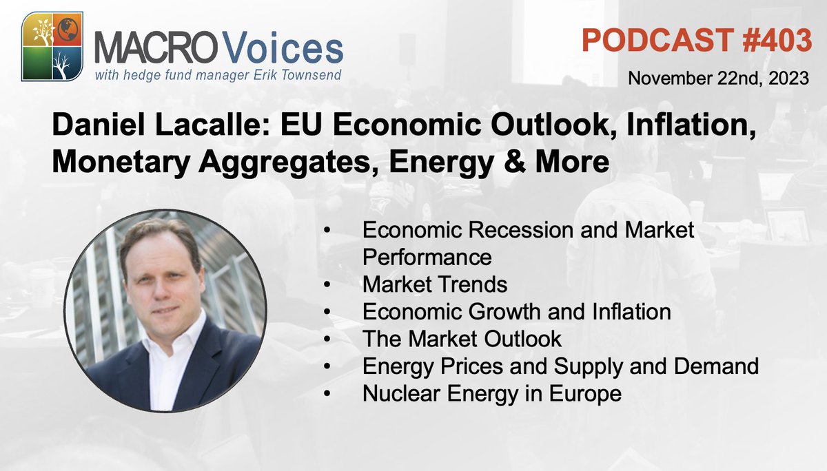 .@ErikSTownsend & @PatrickCeresna welcome @dlacalle_IA to the show to discuss everything from recession risk to Eurozone economic weakness, to monetary aggregate contraction to energy prices and the upcoming OPEC+ meeting this Sunday and much more bit.ly/47MDHEu