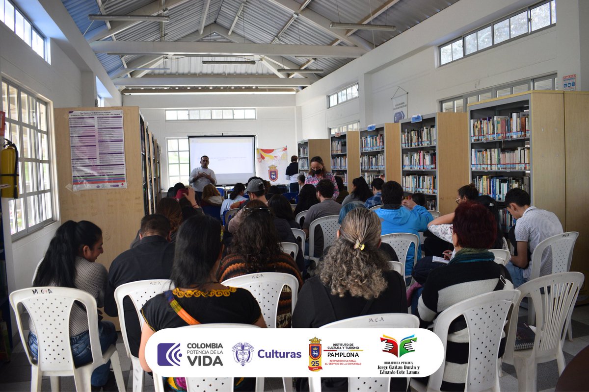 ictpcultural's tweet image. En la Biblioteca Pública Jorge Gaitán Durán y Eduardo Cote Lamus, se llevó a cabo el taller titulado “En diálogos con los Territorios Culturales, Creativos y de los Saberes”, a través del Ministerio de las Culturas, las Artes y los Saberes.