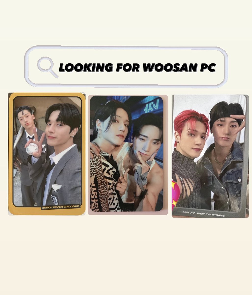 wosnluv's tweet photo. wtb #wtb WOOSAN

want to buy woosan 우산 unit photocard 
Looking for SAN WOOYOUNG woosan unit pc if you have one of them DM! offer the price 

-wonderwall minirecord lucky draw sell buy streaming event 
#에이티즈 #ATEEZ #WOOSAN #우산 #WOOYOUNG #우산 #SAN #산 #wts #ateezsale https://t.co/PwWhyIkbaf