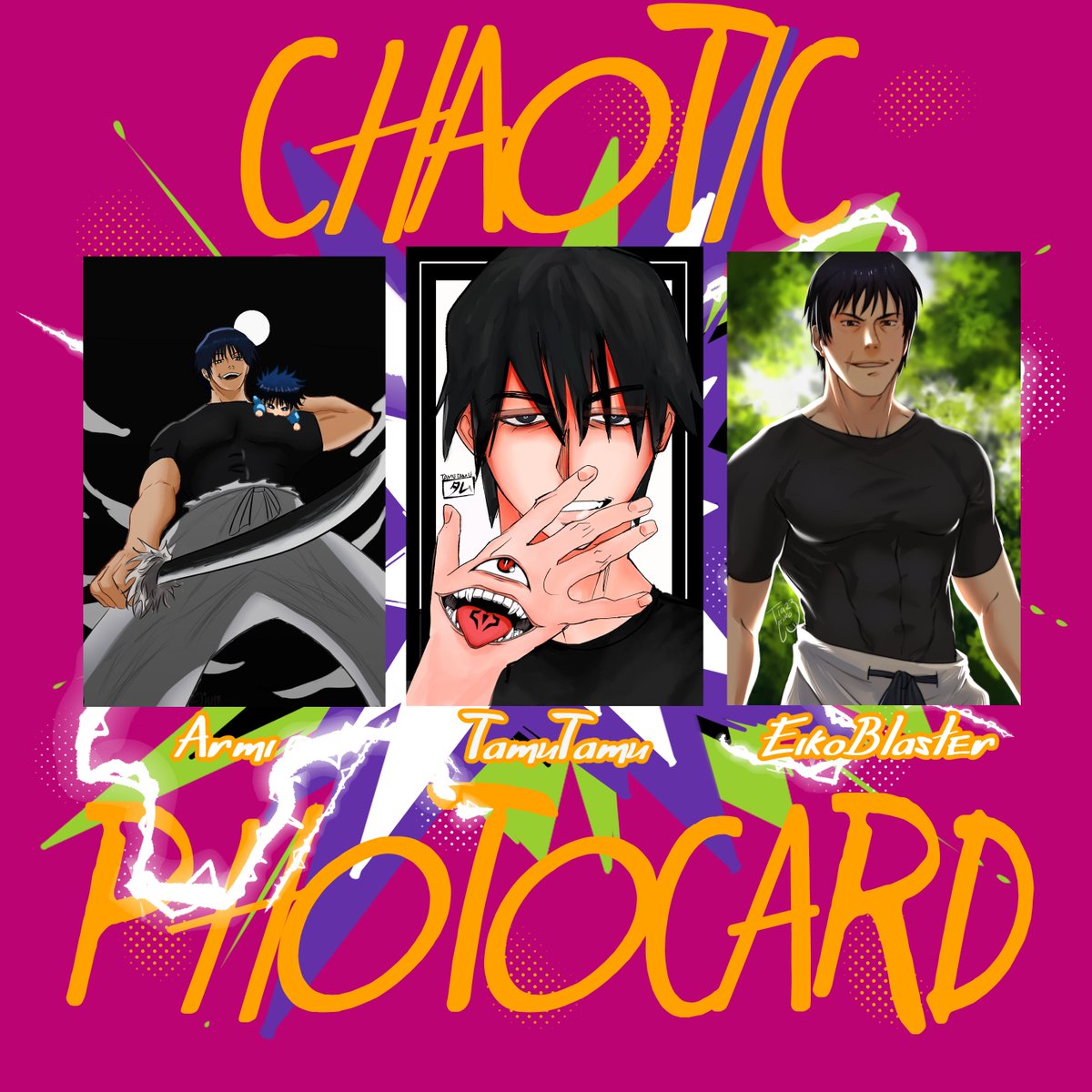 ChaoticGround's tweet photo. ¡Buenas chaoticos!

¡Les traemos más photocards! En esta ocasión tenemos a Toji "Papucho" Fushiguro de Jujutsu Kaisen en tres estilos de nuestras artitas @Eikoblaster @TamuTamura97 y @armitheopossum esperamos que les guste tanto como a nosotros

#chaoticgroundstudio #merch https://t.co/yqjeT7q24v