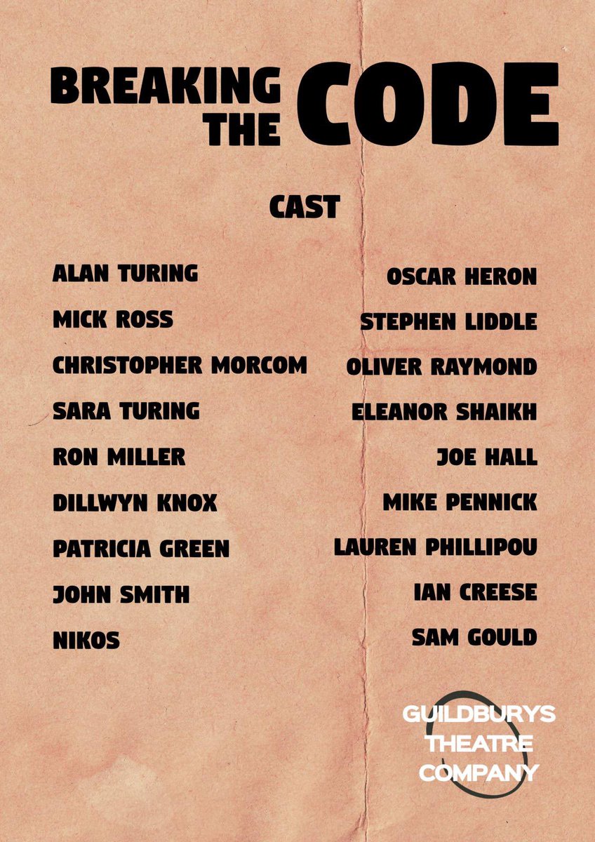 TheRealShowman's tweet photo. Tickets on sale soon! @Guildburys @ElectricTheatre #alanturing #theatre https://t.co/BSSeTZITEk