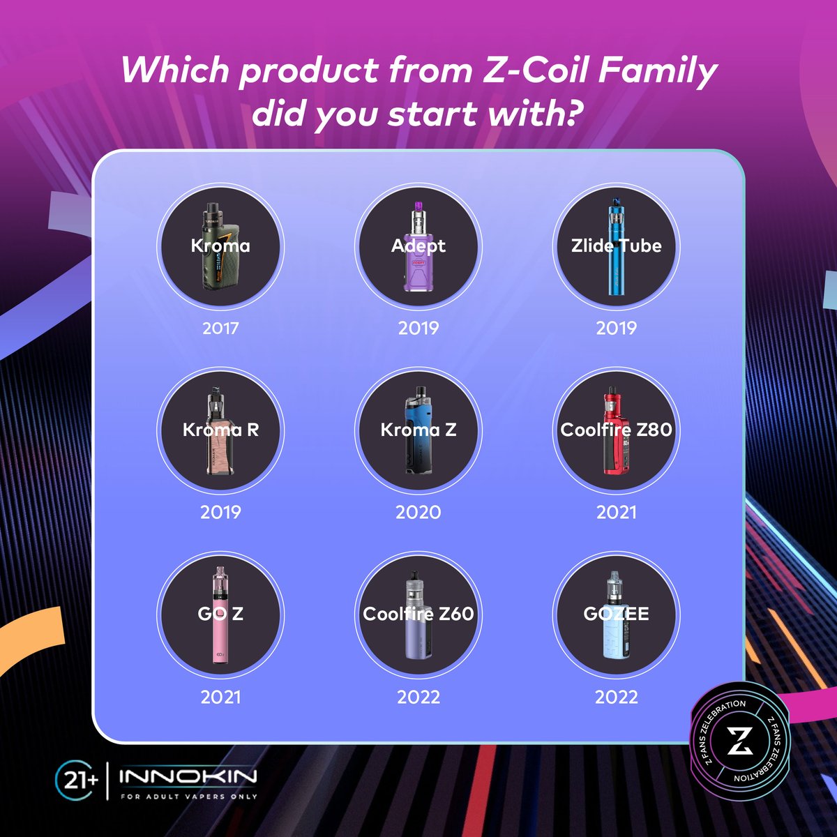 Innokintech's tweet photo. β¨Which product from Z-Coil Family did you start withοΌπ
Comment your story about Z-Coil.π¨
π°οΈ 6+ years of Z-Coil excellence! In collaboration with renowned experts Dimi & Phil, Z-Coil's rich history speaks volumes.
18/21+ only
#ZCoilLegacy #ZCoilStories #PlatformSeries https://t.co/ZlqBedet2s