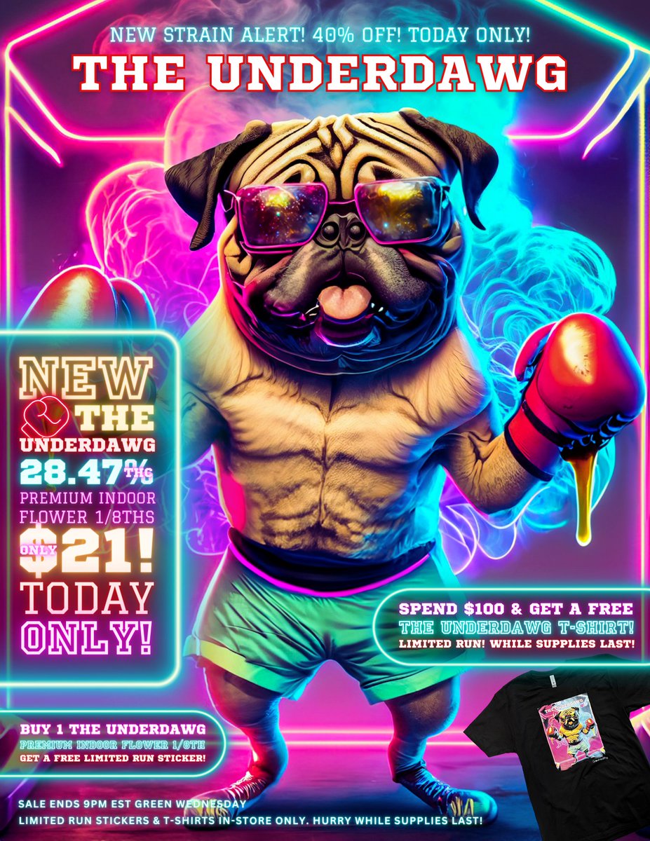 Happy Green Wednesday! 

Keeping with our promise that we made back in September of introducing a New Strain/Product every Wednesday, we proudly present our Underdawg Strain! This is a cross of (GMO x Rootbeer) x Candy Fumes. Bred by <a href="/bloomseedco/">Bloom Seed Company</a>, this cut leans heavy to the GMO