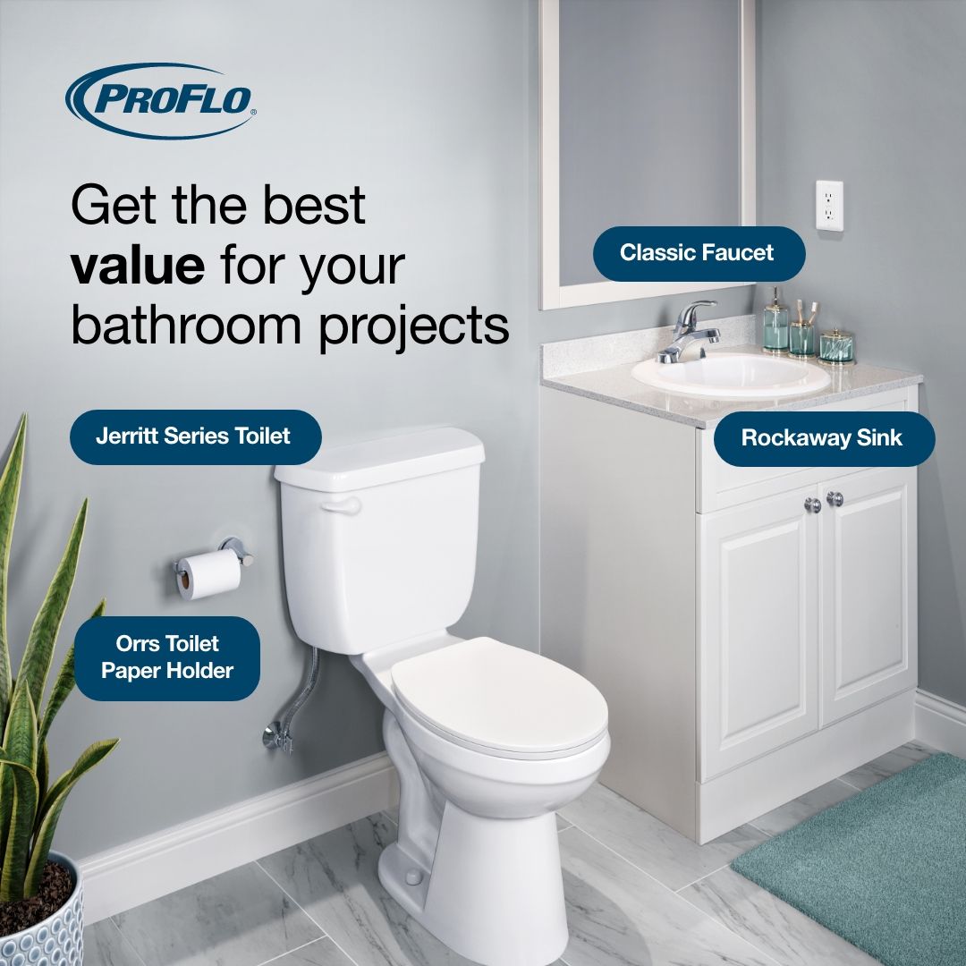 Upgrade your plumbing needs with PROFLO! We have everything you need from toilets to sinks, faucets to shower trims. Trust the experts and choose PROFLO for your next project. Shop now: buff.ly/3sPiFpJ