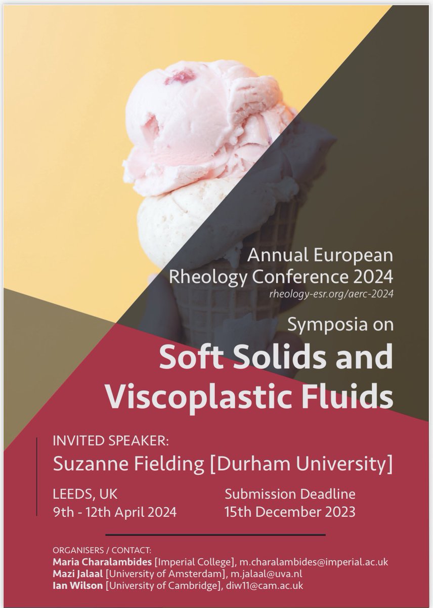 Join us at our Soft Solids and Viscoplastic Fluids symposium at AERC 2024 !!