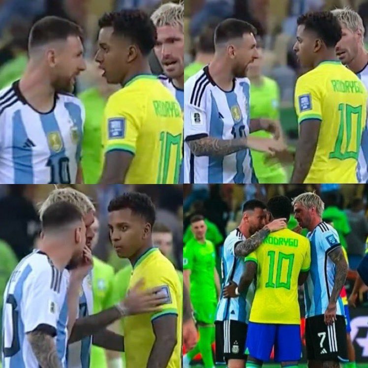 🚨La Charla de Leo Messi y Rodrygo según <a href="/ESPNArgentina/">ESPN Argentina</a> 🚨

Rodrygo Goes : “Están actuando como COBARDES, ¿no quieren jugar el partido?”

🔥Lionel “Somos CAMPEONES del MUNDO, ¿por qué somos cobardes? CERRÁ la boca, NENE"

💣BOOOOOOOOOOMMMMMMMM