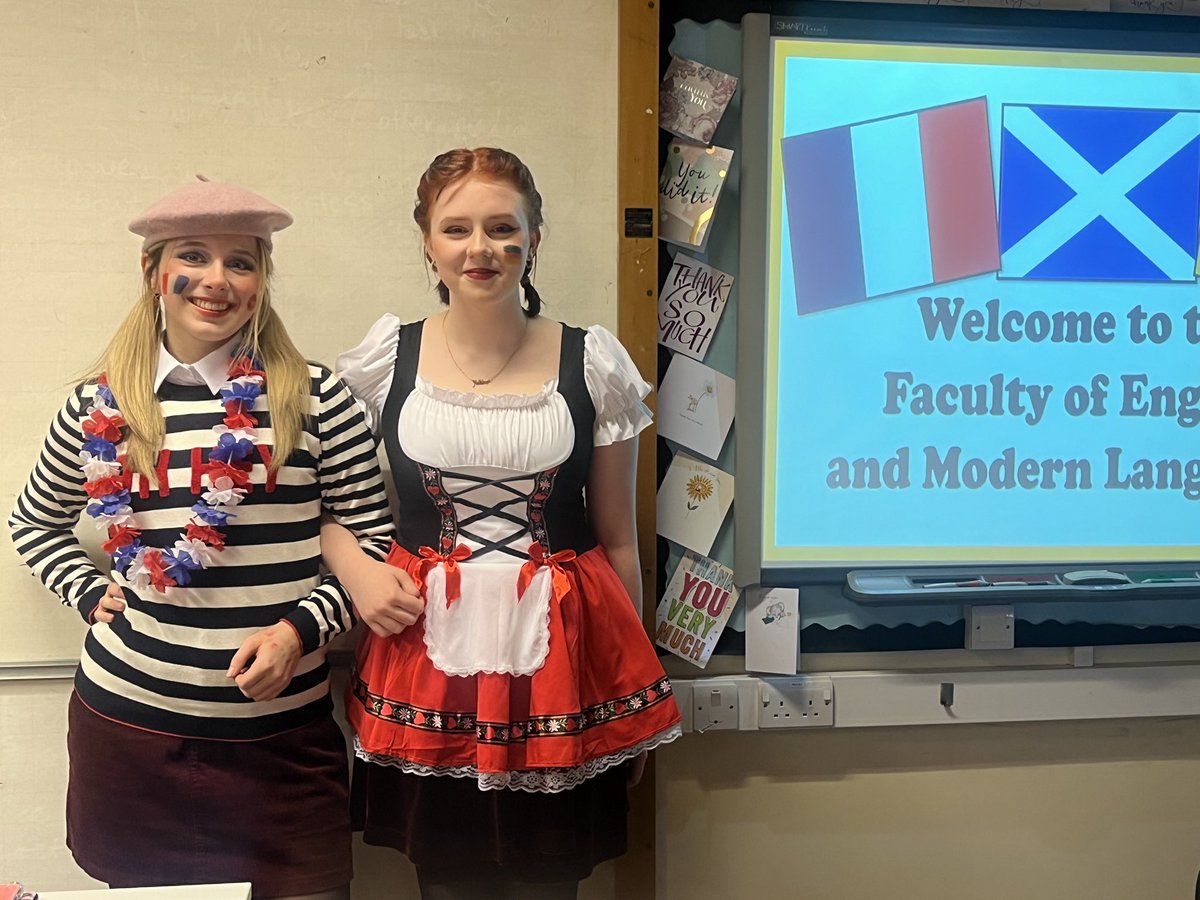 GHSModernlang's tweet photo. Hollie and Ellie presented so well at the P.7 Parent’s Open Evening tonight! Proud to promote French and German! @GlenrothesHS https://t.co/tWCPDHaROr