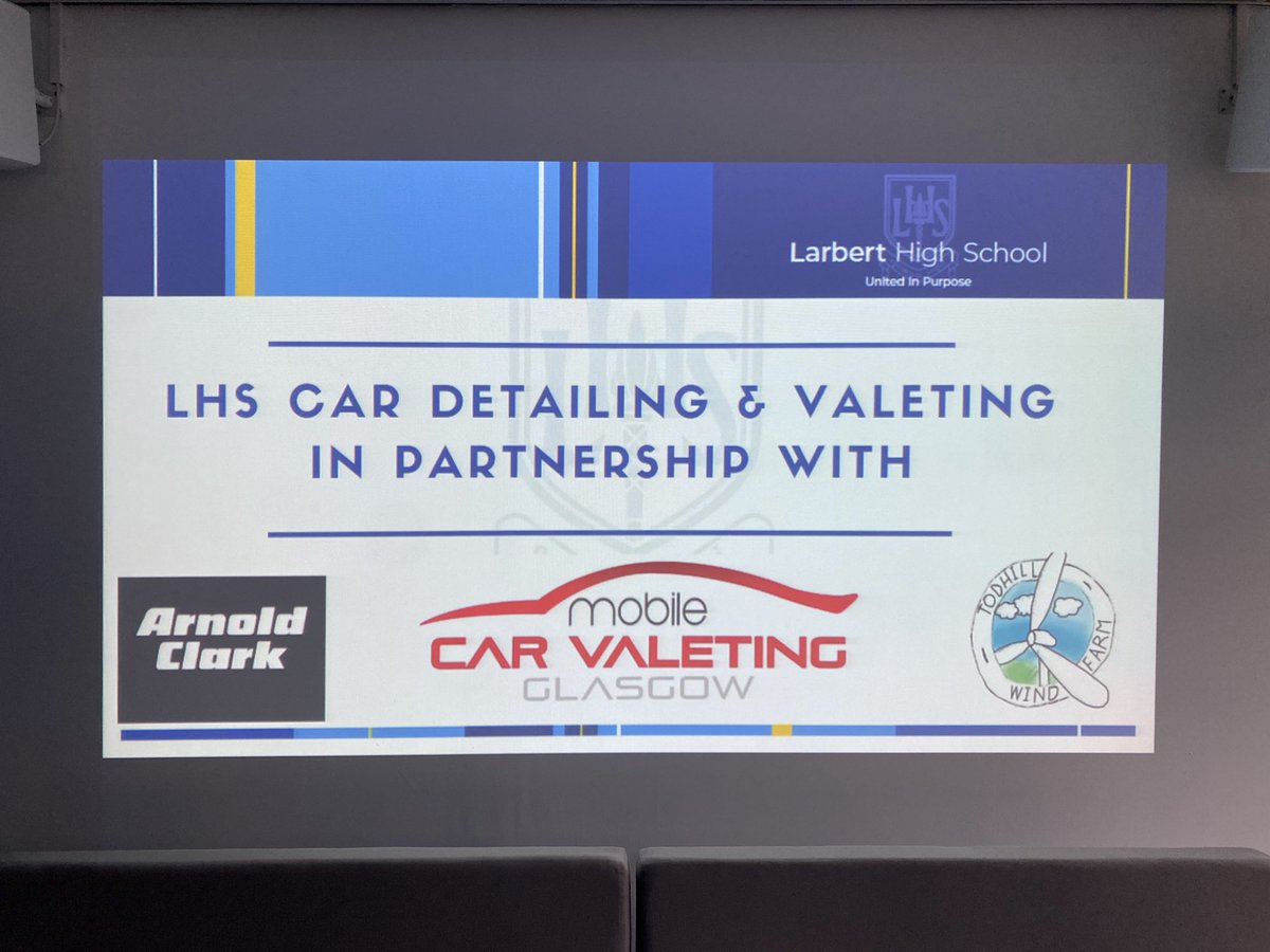 School Car Valeting Training Programme (@carvaletglasgow) on Twitter photo Well done to Ryan from <a href="/RosshallAcademy/">Rosshall Academy</a> for speak about his car valeting journey at a meeting <a href="/LarbertHigh/">Larbert High School</a>
Everyone at the meeting praised Ryan for what he has achieved
Ryan said the best part of work experience is training & helping other pupils to believe in themselves👏 Well done to Ryan from <a href="/RosshallAcademy/">Rosshall Academy</a> for speak about his car valeting journey at a meeting <a href="/LarbertHigh/">Larbert High School</a>
Everyone at the meeting praised Ryan for what he has achieved
Ryan said the best part of work experience is training & helping other pupils to believe in themselves👏