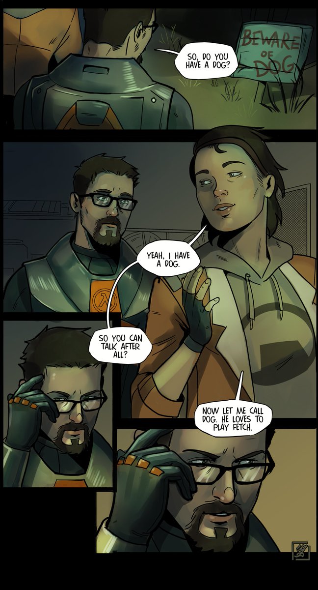 JD8ART's tweet photo. Meeting DOG. I've been asked to do that, so... :)
HL2, Chapter: Black Mesa East. 5 pages.
Page 1,2/5

#halflife #freemance #freeman #alyx #digitalart #artistontwittter #valve #hl2 #fanart #gordonfreeman https://t.co/q3wIAWCk0K