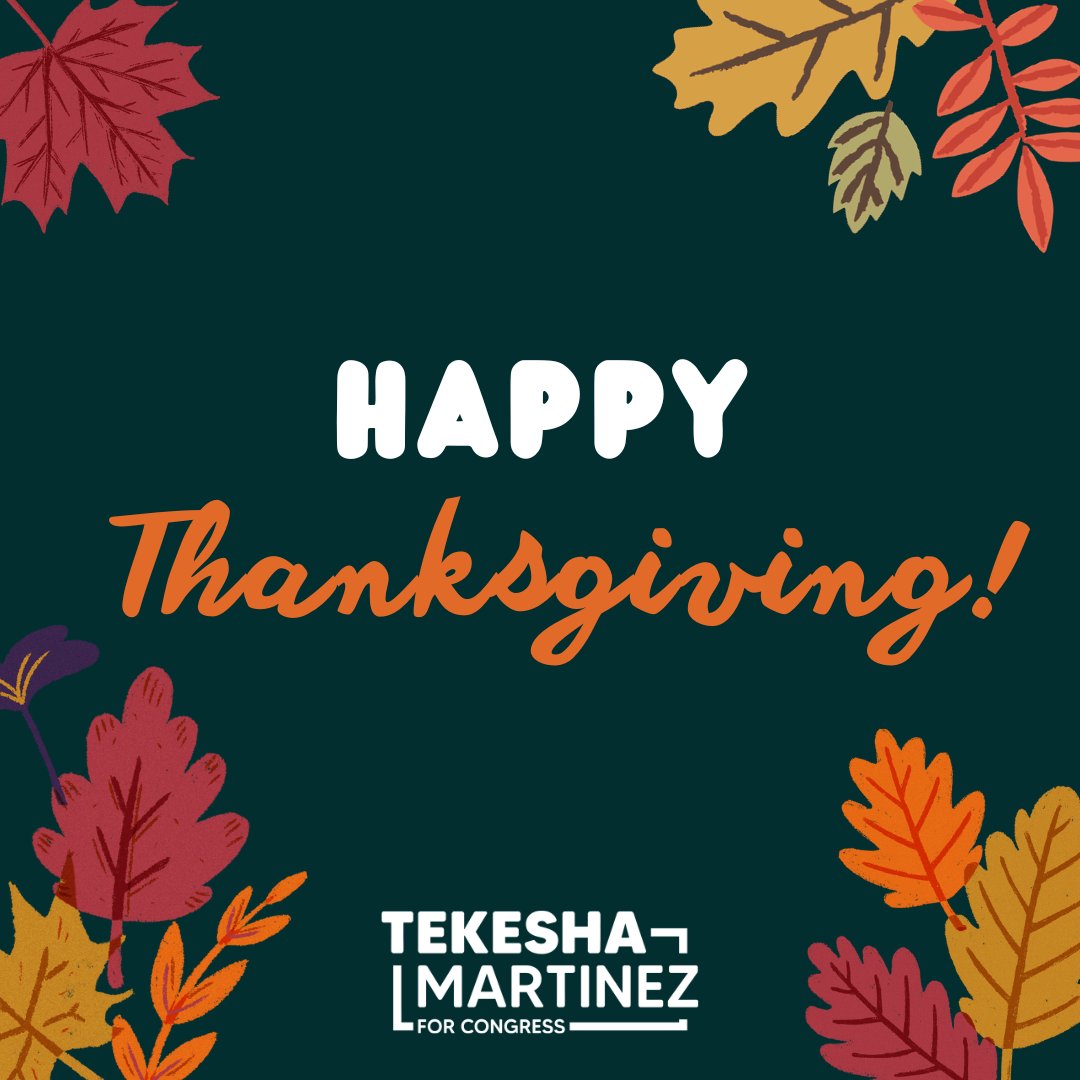tekeshamartinez's tweet image. From my family to yours, wishing you a warm and happy Thanksgiving filled with reflection, gratitude, smiles, and the occasional super competitive board game.

#ReflectandHeal #FamilyFirst #TakeABreath!!