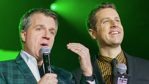 geoffkeighley's tweet photo. 10 years ago today, launching Xbox One in NYC with @majornelson https://t.co/GGtRbmoidA