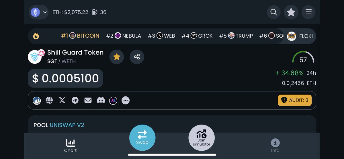 Sim_ShillGuard's tweet photo. Today, the @ShillGuard team published our Whitepaper and set some development goals for $SGT until Q1 2024. 
It seems that this has increased our price by 35% within an hour.
I promise you that this is just the beginning. Stay tuned! https://t.co/O6CS9aSpDH