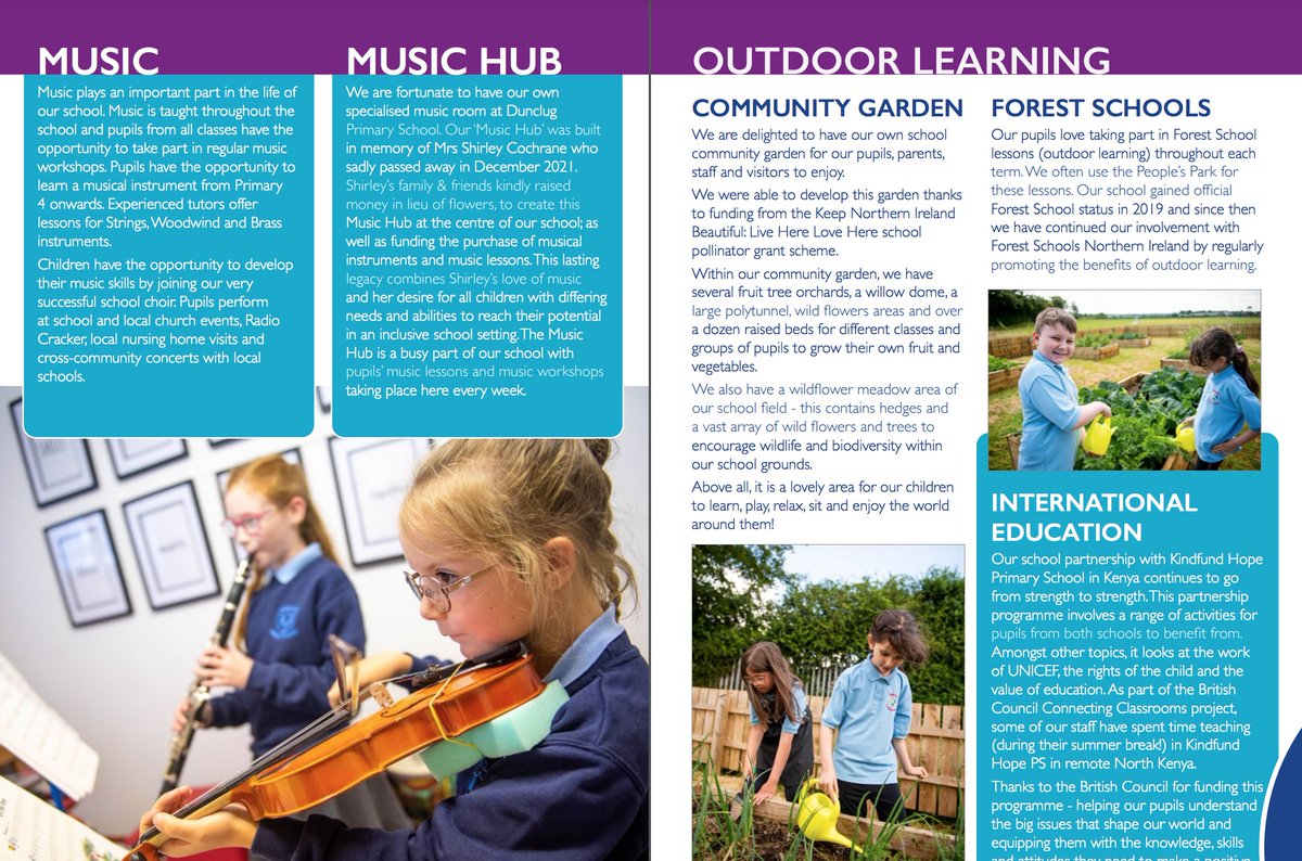 DunclugPS's tweet photo. Have a look at our lovely new prospectus: 
https://t.co/BREL49usUM   Thanks to Jude from Cool for School Creative! 

We got a new prospectus only a few years ago but since then our school has almost tripled in size + with so many new faces we felt it needed an update! https://t.co/or2NdI51Ks