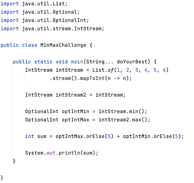 RafaDelNero's tweet image. Refine your Java skills with a focus on &apos;min&apos; and &apos;max&apos; functions in our Java Challenge! 🚀

🔗 bitly.ws/PzNH

#JavaChallenge #StreamFunctions #JavaSkills #SoftwareDevelopment #Coding
