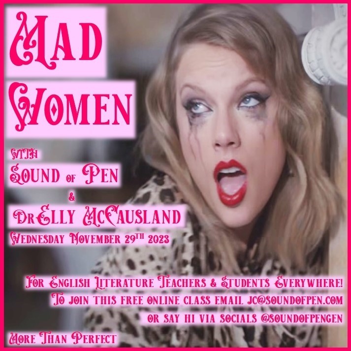 SoundOfPenGen's tweet photo. And here's what's coming next!!! Cannot wait to welcome our favourite professor to the Sound of Pen classroom. @nutmegs_seven  will be helping our students to write about the female position, 'A Streetcar Named Desire' and lots more - with a little help from @taylorswift13 ;-) https://t.co/ivxEbrVQbo